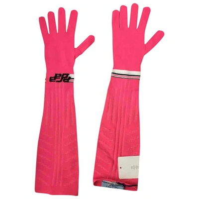 Pre-owned Prada Pink Polyester Gloves