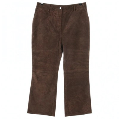Pre-owned Altuzarra Trousers In Brown