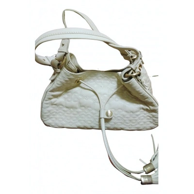 Pre-owned Lancel Leather Handbag In Ecru