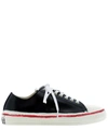 Marni Panelled Painted-logo Sneakers In Black  