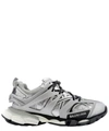 Balenciaga Metallic Track Sneakers In Silver