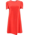Alexander Mcqueen Women's Dress With Cape In Red