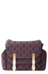 GUCCI LOGO PRINT WOOL DIAPER BAG,606823G38YN