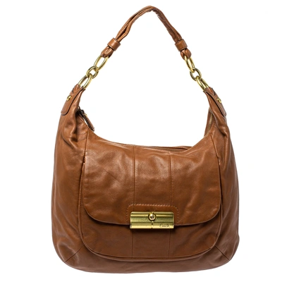 Pre-owned Coach Brown Leather Kristin Hobo