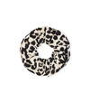 GANNI PRINTED COTTON POPLIN SCRUNCHIE IN LEOPARD