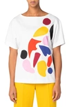 AKRIS PUNTO OVERSIZE LIQUID PRINT GRAPHIC TEE,192204098760016