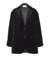 DOROTHEE SCHUMACHER Velvet Shimmer Jacket in Pure Black