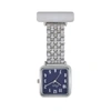 Bermuda Watch Company Annie Apple Blue & Silver Link Square Nurse Fob Watch