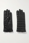 AGNELLE ACELINE QUILTED LEATHER GLOVES