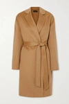 JOSEPH CENDA BELTED WOOL AND CASHMERE-BLEND COAT