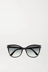 Tom Ford Ani Oversized Plastic Cat-eye Sunglasses In Grey