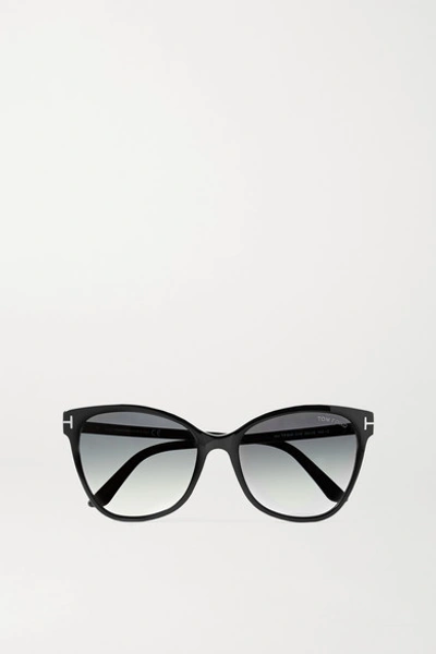 Tom Ford Ani Oversized Plastic Cat-eye Sunglasses In Grey