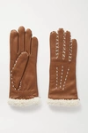 AGNELLE MARIE LOUISE ALPACA-LINED LEATHER GLOVES