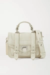 Proenza Schouler Ps1 Mini Luxe Leather Satchel Bag In White