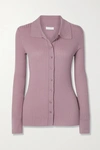 Sablyn Reign Cashmere Rib Knit Cardigan In Antique Rose