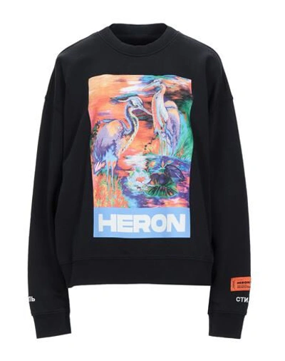 Heron Preston Sweatshirts In Black