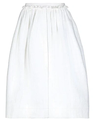 Marni Puffball-hem Midi Skirt In White