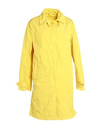 Aspesi Overcoats In Yellow