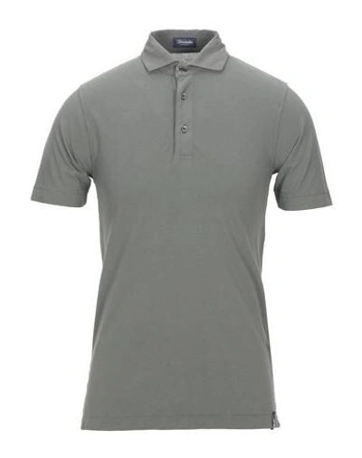 Drumohr Polo Shirts In Military Green