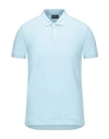 Emporio Armani Polo Shirts In Sky Blue