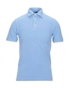 Fedeli Polo Shirts In Azure