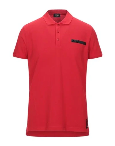 Fendi Polo Shirt In Red