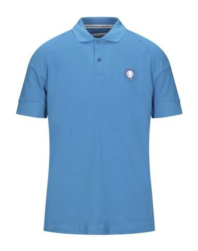 Bikkembergs Polo Shirts In Turquoise