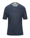 FILIPPO DE LAURENTIIS FILIPPO DE LAURENTIIS MAN T-SHIRT MIDNIGHT BLUE SIZE 44 LINEN,12532662ES 4