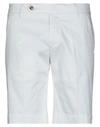 Entre Amis Man Shorts & Bermuda Shorts White Size 40 Cotton, Elastane
