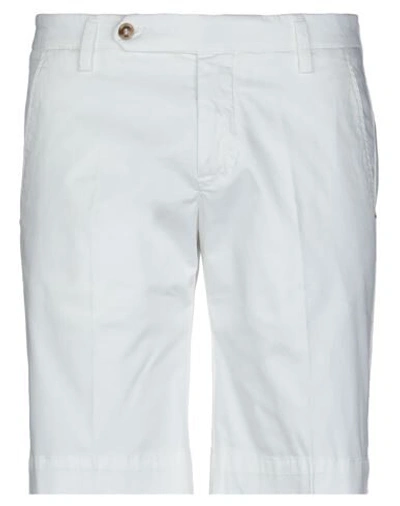 Entre Amis Man Shorts & Bermuda Shorts White Size 40 Cotton, Elastane
