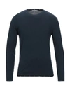 Grey Daniele Alessandrini Sweaters In Dark Blue