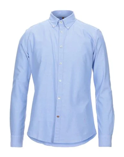 Alley Docks 963 Solid Color Shirt In Sky Blue