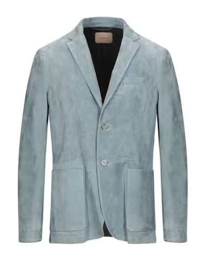 Ajmone Suit Jackets In Light Green