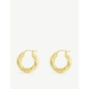 OMA THE LABEL OMA THE LABEL WOMENS GOLD AMBA 18CT GOLD-PLATED HOOP EARRINGS,42367652