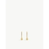 ASTRID & MIYU CRYSTAL 18CT YELLOW GOLD-PLATED STERLING SILVER HUGGIE EARRINGS,R03714449