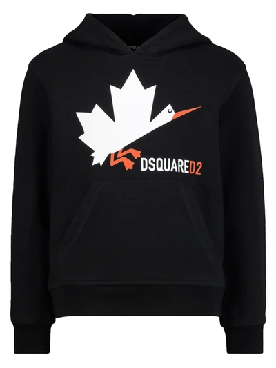 Dsquared2 Kids Hoodie For For Boys And For Girls In Black