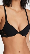 La Perla Souple Lace-trimmed Stretch Cotton-blend Jersey Contour Bra In Black