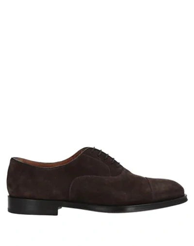 Doucal's Laced Shoes In Dark Brown