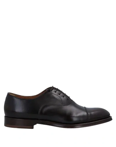 Doucal's Lace-up Shoes In Dark Brown