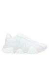 Versace Leather Trainers In White