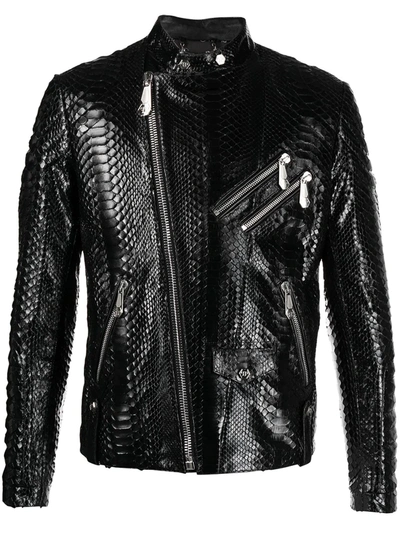 Philipp Plein Rock Pp Biker Jacket In Black