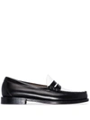 G.h. Bass & Co. Heritage Larson Weejun Leather Loafers In Black