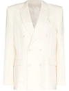 Wardrobe.nyc Double-breasted Virgin Wool Blazer In White