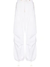 Dion Lee Drawstring-waist Wide-leg Trousers In White