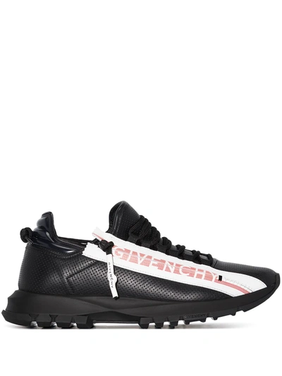 Givenchy Black Leather Spectre Zip Low Sneakers