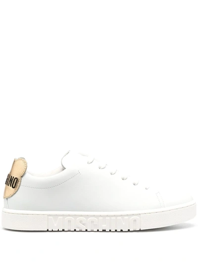 Moschino Logo-patch Low-top Trainers In White