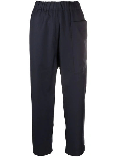 Sofie D'hoore Elasticated-waist Wool Trousers In Blue