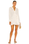 L*space Lspace Las Palmas Long Sleeve Cover-up Wrap Dress In Cream