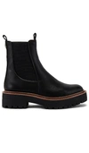 Sam Edelman Laguna Waterproof Lug Sole Chelsea Boot In Black Leather
