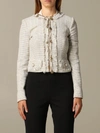 ELISABETTA FRANCHI CELYN B. ELISABETTA FRANCHI BLAZER ELISABETTA FRANCHI JACKET IN COTTON TWEED,11670510